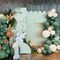 Green White Brown Balloon Garland Arch Kit, 160Pcs Sage Green White Sand Tan Brown Balloons for Birthday Bridal Baby Shower Gender Reveal Party Decorations